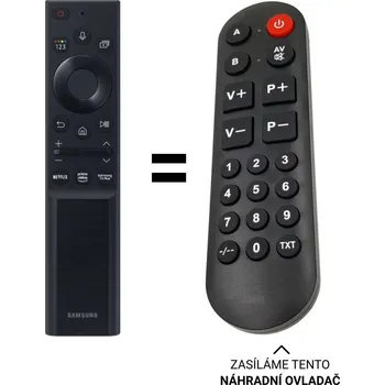 Dálkový ovladač Samsung UE60AU8072 náhradní dálkový ovladač pro seniory.