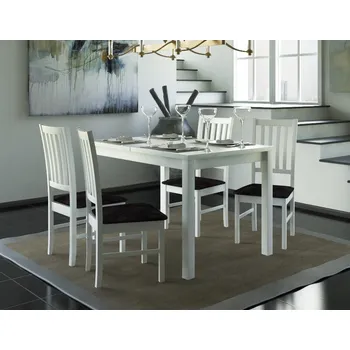 Jídelní set Jídelní set 4+1 Benny Vyberte Tkaninu:: Tkanina EKO 31, Vyberte Moření:: Deska sonoma, ostatní bílé