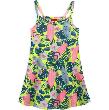 Dívčí šaty Dívčí šaty KYLY FEATHER žluté neon Velikost: 164