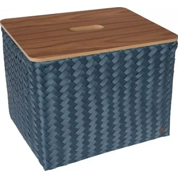 Úložný box HANDED BY Úložný koš s víkem Grand popular & lid, steel blue
