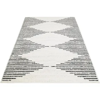 Koberec Moderní koberec Grace - čáry 1 - krémový/černý Rozměr koberce: 140x200 cm