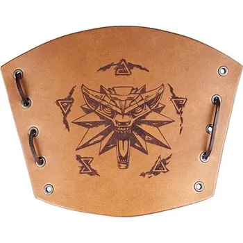 Karnevalový kostým imago Kožený nátepník Zaklínač - Vlčí hlava a runy