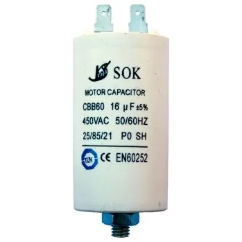 Kondenzátor SOK Kondenzátor rozběhový 16uF 450V