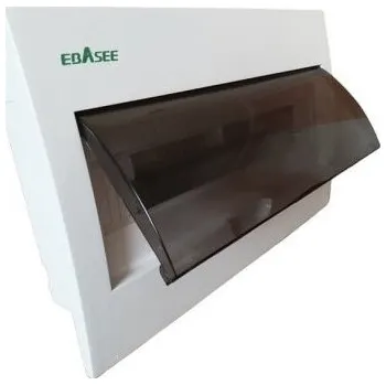 Rozvaděč Rozvaděč pod omítku EBASEE - EBD5D 18 mod. 1 řada, průhledné dveře, svorkovnice PE a N