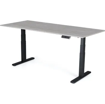 Psací stůl Polohovací stůl Liftor Expert 180 x 80 cm Dub Halifax pískově šedý / Černá podnož, elektricky výškově nastavitelný