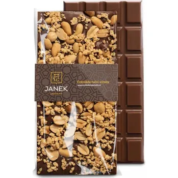Čokoláda JANEK Mléčná čokoláda s arašídy 100 g