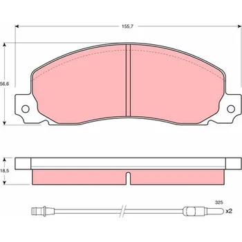 Brzdová destička Sada brzdových destiček, kotoučová brzda TRW GDB344
