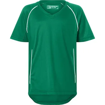 Chlapecké tričko James&amp;Nicholson Dětské funkční triko JN386K Green-White M (122/128)