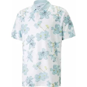 Puma Mattr Verdant pánské polo, bílo/modré pánské, XS