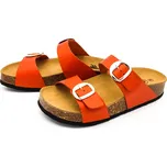 Dámské kožené pantofle 345646 NAPA RUST CORAL Plakton červená Barva: coral, Velikost: 42