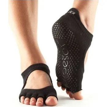 Pánské ponožky BELLARINA bezprstové protiskluzové ponožky ToeSox - BLACK černá M