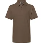 James&Nicholson Dětská polokošile JN070K Brown S (110/116)