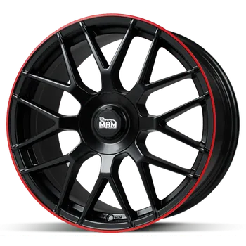 Disk Alu disk MAM GT1 MBLR 9,5x19 5x112 ET30 černý matný červený