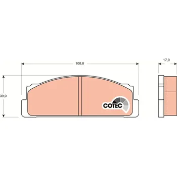 Brzdová destička Sada brzdových destiček, kotoučová brzda TRW GDB106