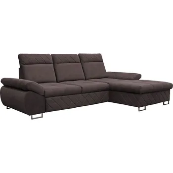 Sedací souprava Rozkládací rohová sedačka SANTORINO hnědá