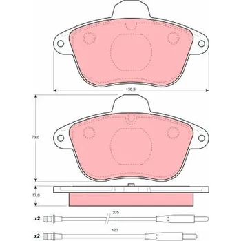 Brzdová destička Sada brzdových destiček, kotoučová brzda TRW GDB1085