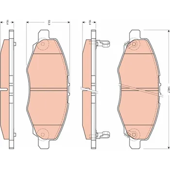 Brzdová destička Sada brzdových destiček, kotoučová brzda TRW GDB3427