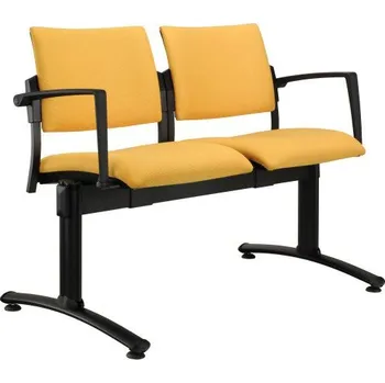 Jídelní židle Multisedák SQUARE ČERNÝ PLAST, 2 místa k sezení