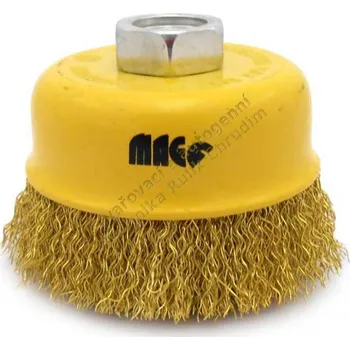 Příslušenství k brusce PHT a.s. Kartáč hrncový 100, vlnitý mosazný drát, závit M14x2