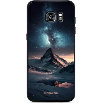 Pouzdro na mobilní telefon Lesklý kryt Mobiwear Glossy - Samsung Galaxy S7 Edge - G006G Hora s hvězdnou oblohou (Prémiové lesklé pouzdro, obal, kryt Mobiwear Glossy na mobil Samsung Galaxy S7 Edge - G006G Hora s hvězdnou oblohou, materiál Plast + TPU silikon - krytí po všech)