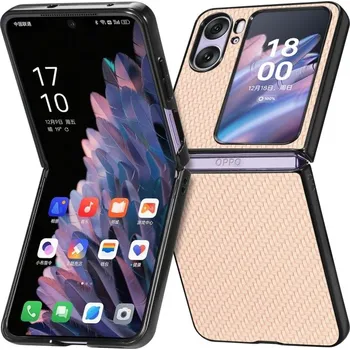 Pouzdro na mobilní telefon JSM 56456 JSM CARBON Plastový kryt Oppo Find N2 Flip béžový
