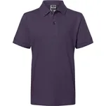 James&Nicholson Dětská polokošile JN070K Aubergine M (122/128)