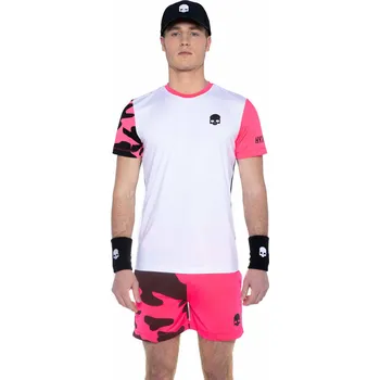 Pánské tričko Pánské tričko Hydrogen Tech Camo Tee White/Fuchsia Fluo S