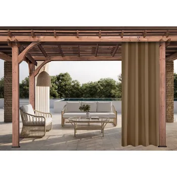 Venkovní zahradní závěs s tunýlkem JAMAICA color 44 cappuccino, různé rozměry (cena za 1 kus) + dárek úvaz MyBestHome Rozměr: 155x250 cm