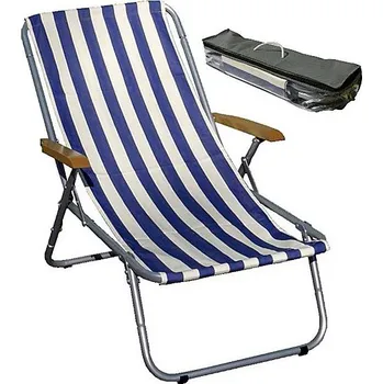 Zahradní lehátko Hliníkové lehátko - modrá