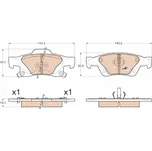 Sada brzdových destiček, kotoučová brzda TRW GDB4448