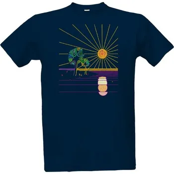 Pánské oblečení Tričko s potiskem Slunečný ostrov barevný pánské