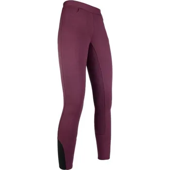 Jezdecké oblečení HKM Legíny Yvi HKM, s gripem, dětské, wine red 170-176