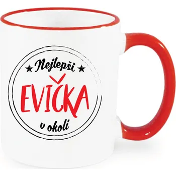 Hrnek - Nejlepší Evička v okolí Barva: Červená