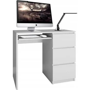 Psací stůl Psací stůl se 3 zásuvkami LIMA bílá, pravý