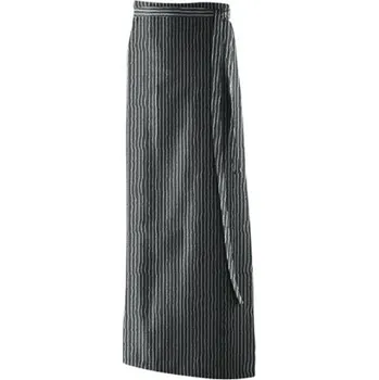 Pracovní zástěra Exner Dlouhá pracovní zástěra EX117 Black Pinstripe 130 x 100 cm