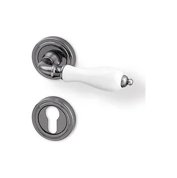 Dveřní kování ACT SERVIS ACT - Klasik R Provedení: PZ (vložkový zámek), Povrch: Nikl antracit / porcelán