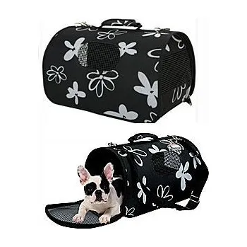 přepravka pro zvíře Taška cestovní Flower S černá 21x36x24cm Zolux