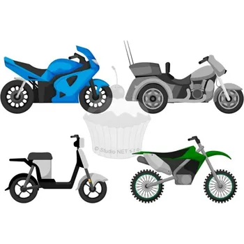 Jedlá dekorace na dort Caketools Jedlý papír "Motorky 1" A4