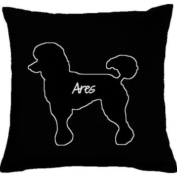 Dekorativní polštářek Polštář bavlněný s potiskem Pudl se jménem