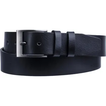 Módní doplněk Pánský kožený opasek 22-60 černý 110 cm