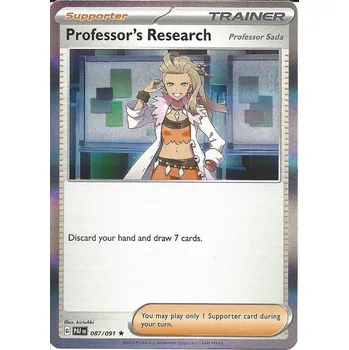 Společenská hra Pokémon karta Professor's Research 087/091 Holo - Paldean Fates