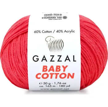 Příze Gazzal Příze Baby cotton 3458 neonová