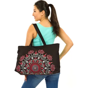 Kabelka Himalife Maxi kabelka Nayla - černá s červenou