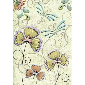 Turnowsky Přání 00996 - 13x18cm, zlatotisk - Trojlístky vintage