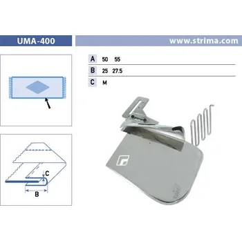 Texi Lemovač skládající napůl pro šicí stroje UMA-400 50/25 M