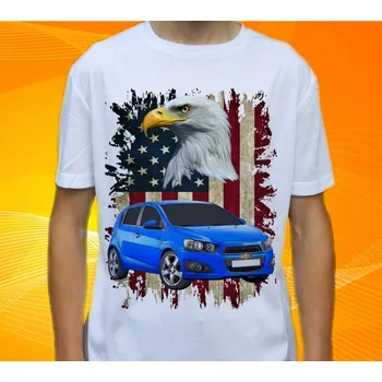 Pánské tričko tričko Chevrolet Aveo 122 (tričko s osobním autem)