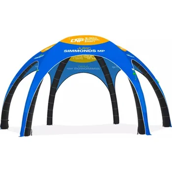 Stan Nafukovací pneumatický stan SPIDER 12x12 m (Šestistranný prostorný nafukovací stan s pneumatickou konstrukcí s šířkou každé strany 6m)