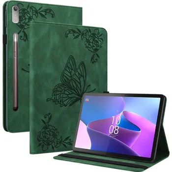 Pouzdro na tablet VSECHNONAMOBIL 69560 ART BUTTERFLY Peněženkový obal pro Lenovo Tab P12 zelený