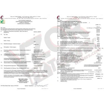 Příslušenství pro přívěs Nový COC list pro přívěsy Debon