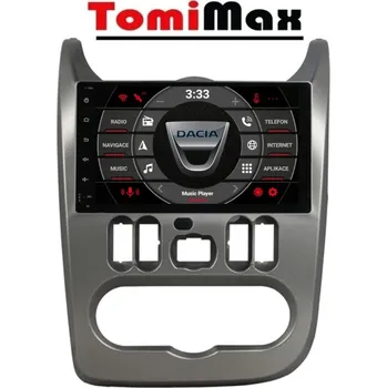 Autorádio TomiMax Dacia Android 14 autorádio s WIFI, GPS, USB, SD, BT HW výbava: 4 Core 2GB+16GB PX HIGH, Velikost obrazovky: Dotyková obrazovka: 9"
